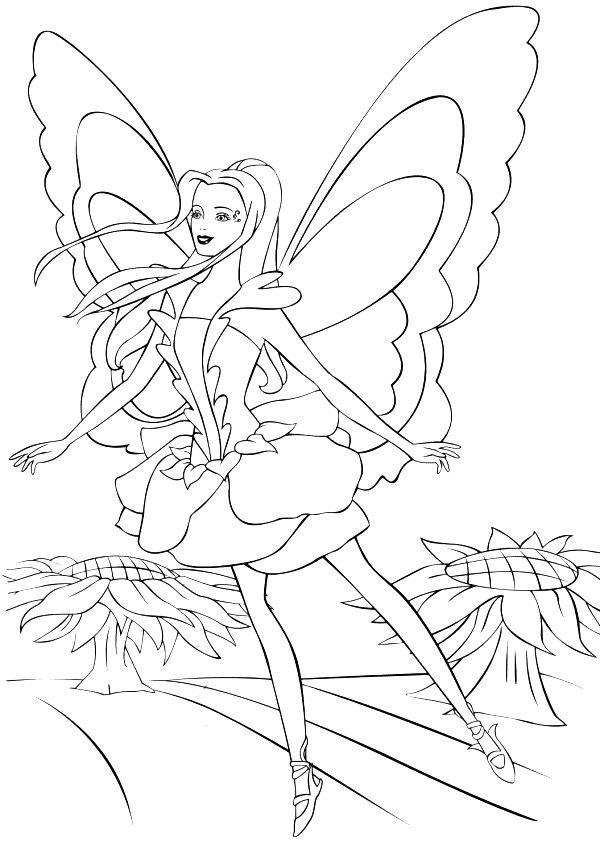 Kids-n-fun.com | 21 coloring pages of Barbie FairyTopia