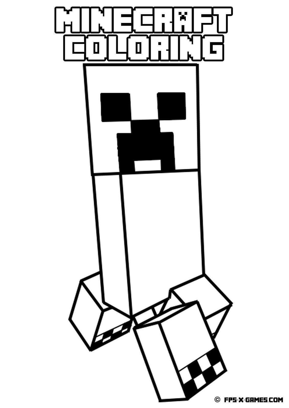 Free Minecraft Coloring Pages Pdf - Coloring Home