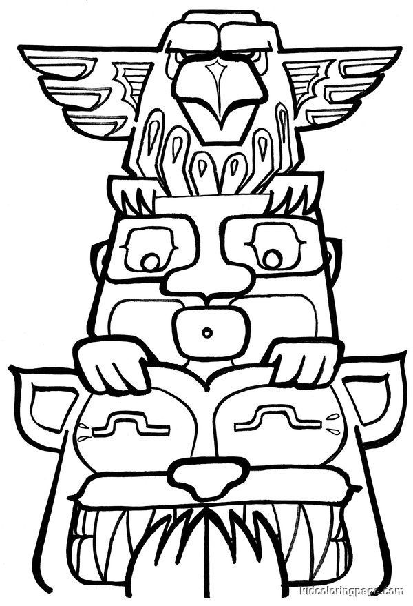 Printable Totem Pole Faces for Pinterest
