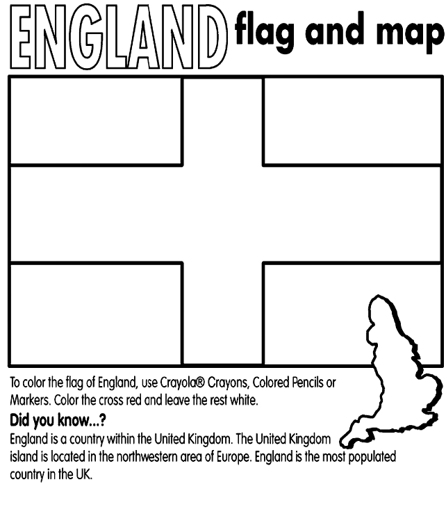 England Flag Coloring Page - Coloring Home