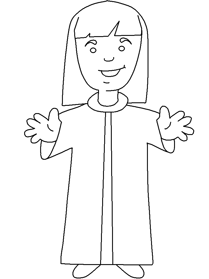 Cute Joseph And His Coat Of Many Colors Coloring Page with simple drawing