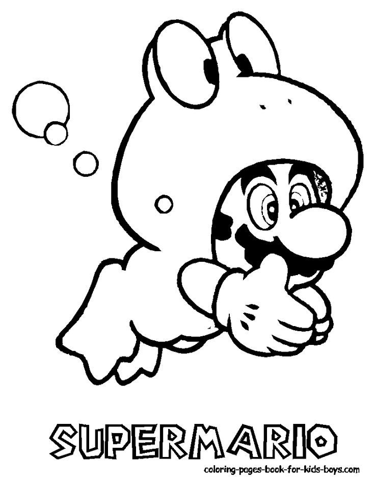 Super Mario Bros Characters Coloring Pages - Coloring Home