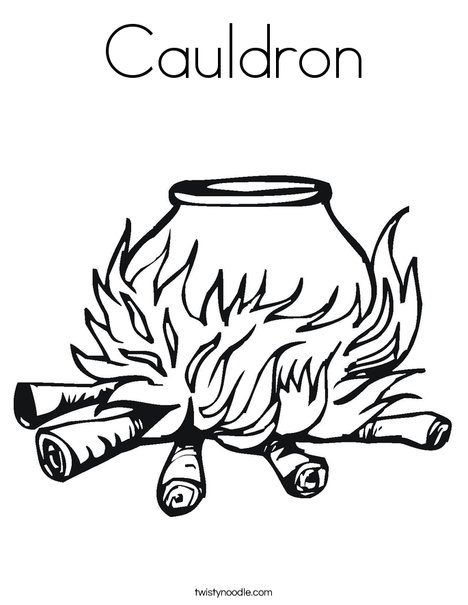 Cauldron Coloring Page - Twisty Noodle