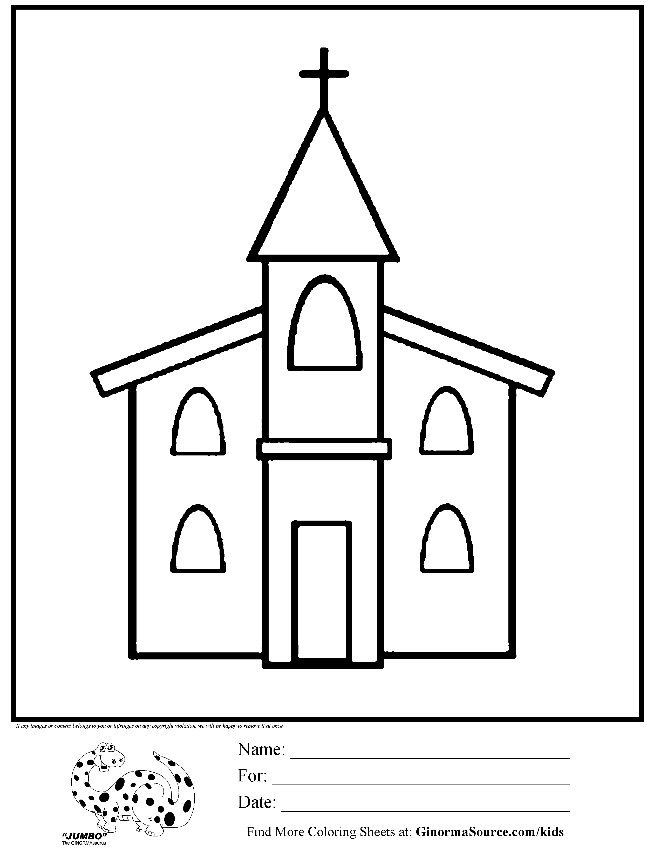 Coloring Pages Of A Church Coloring Home