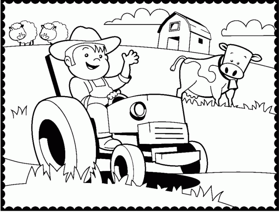 Free Print Out Tractor Coloring Pages For Preschool