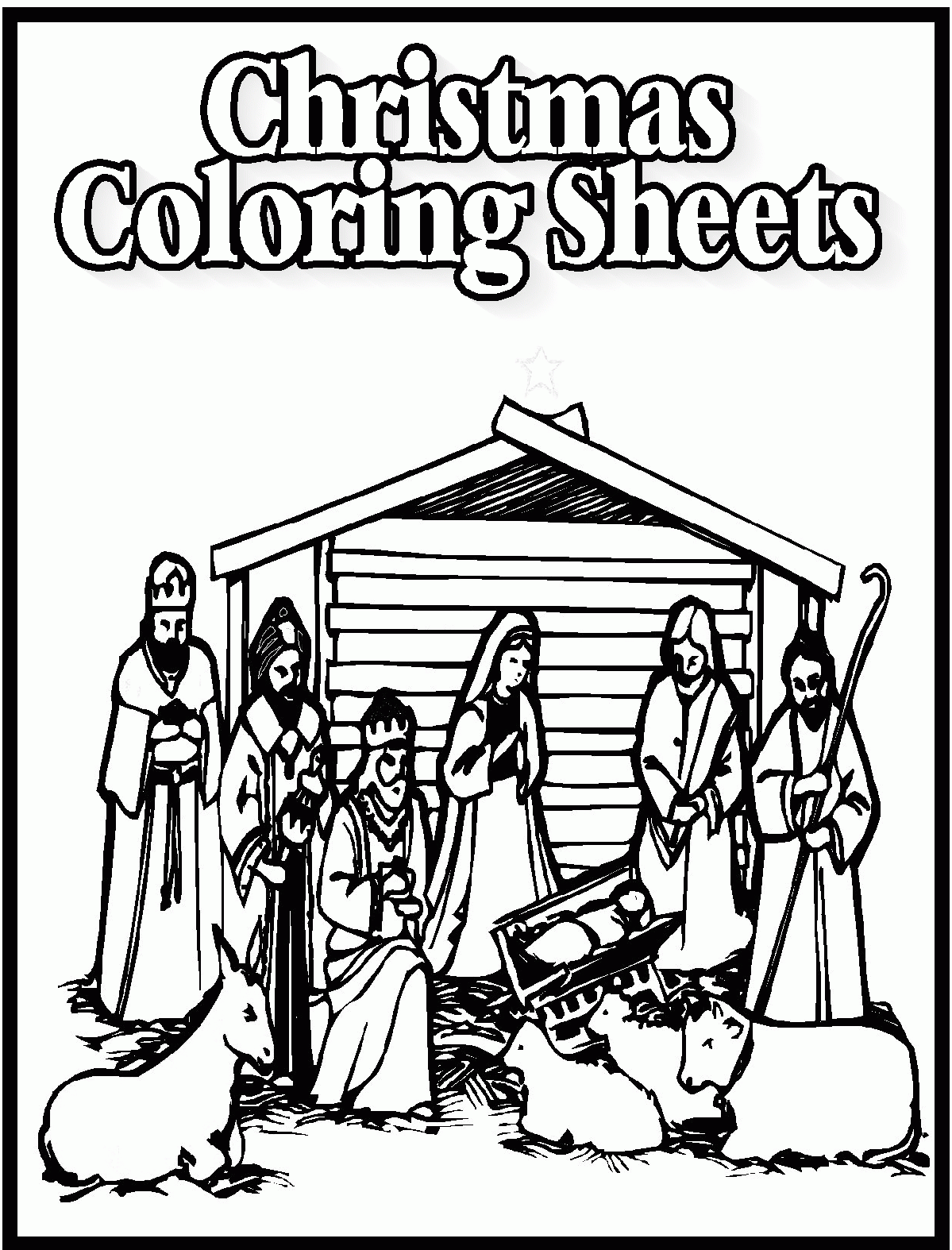 Christmas Religious Printable Coloring Pages - Coloring Home