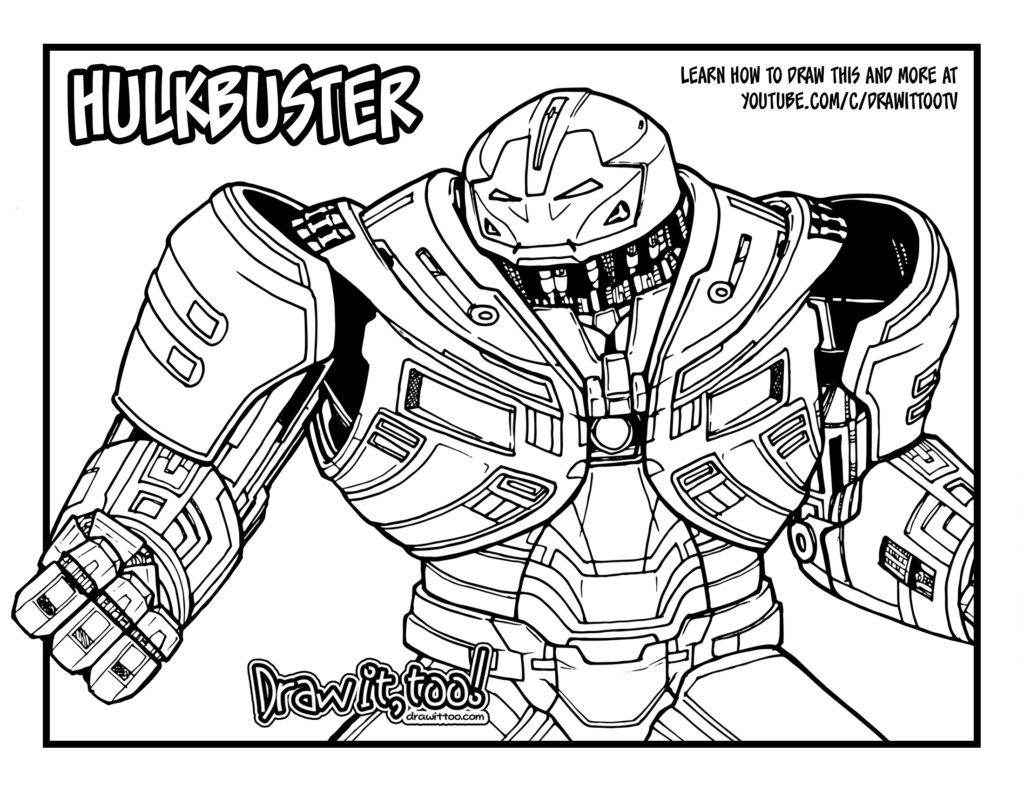 Coloring pages ideas : Hulkbuster_coloring_page 1024x791 ...
