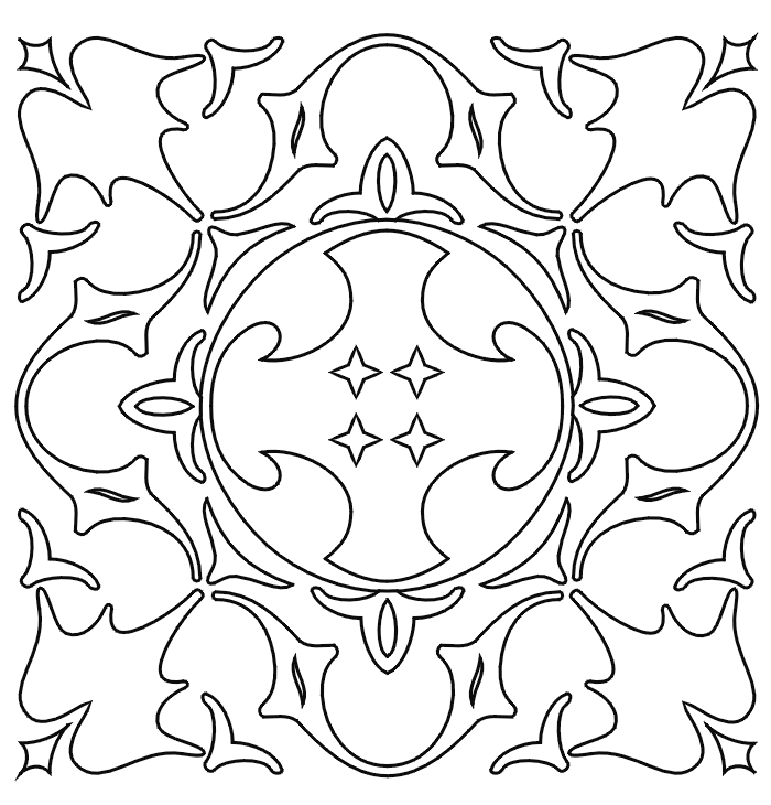 Medieval Coloring Page | Medieval Pattern 5