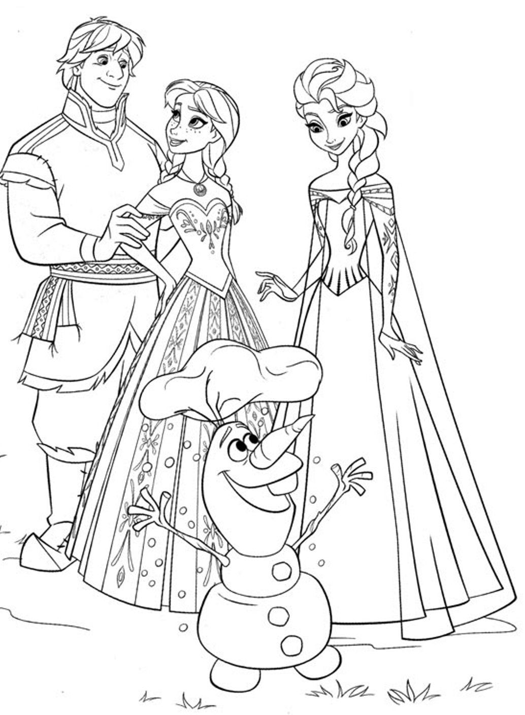 Frozen Elsa Coloring Page | Cartoon Coloring pages of ...