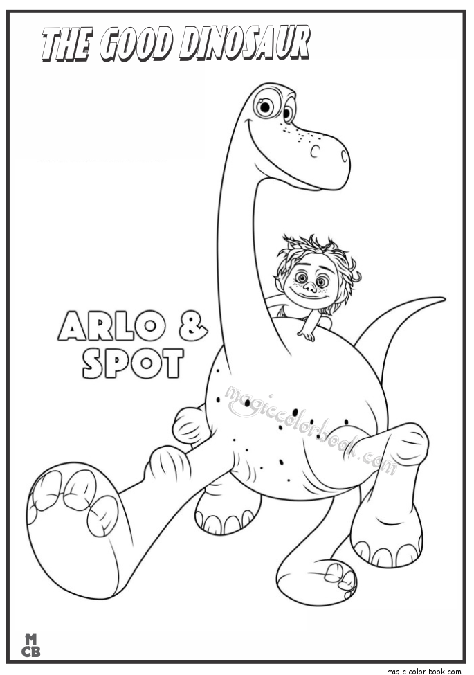 Good Dinosaur Coloring Pages arlo spot