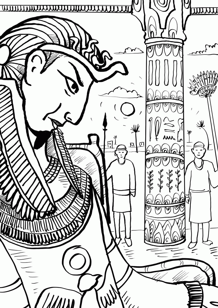 Evil pharaoh coloring page by GhitaB27 on DeviantArt