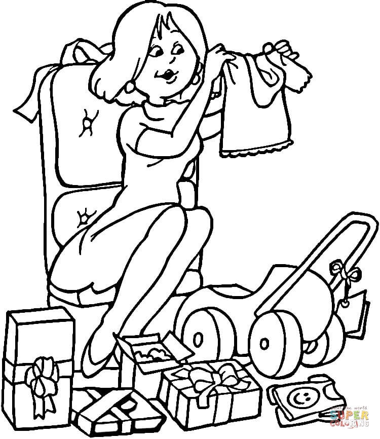 Baby shower celebration coloring page | Free Printable Coloring Pages