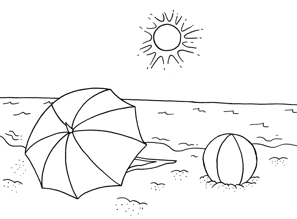Free Printable Beach Coloring Page And A Fun Activity Sheet Summer