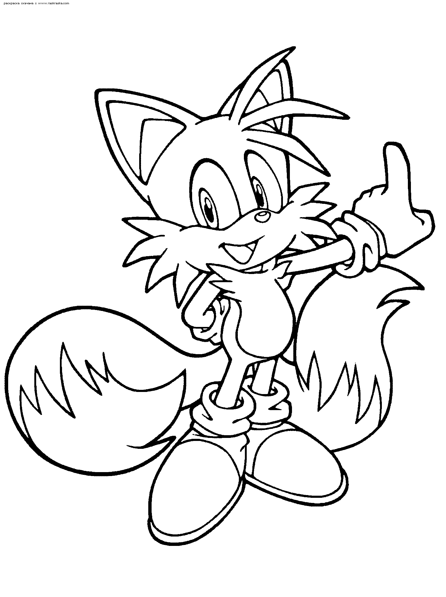 236 Cartoon Sonic Tails Coloring Pages for Kids