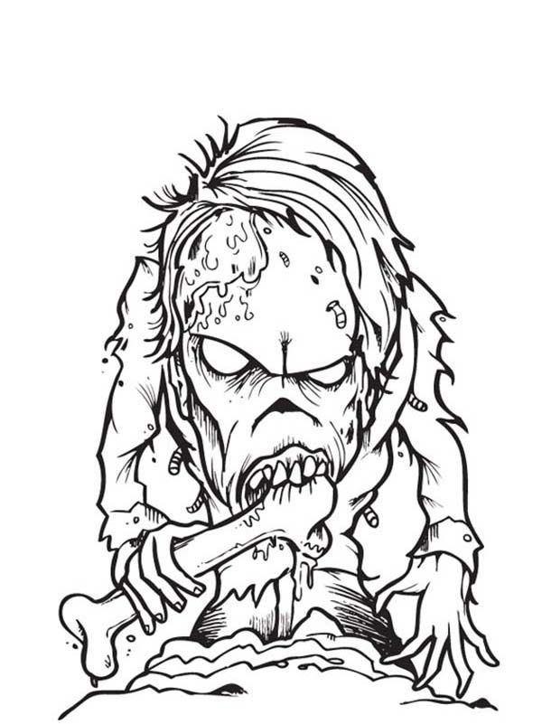 Free Printable Zombie Coloring Pages   Coloring Home