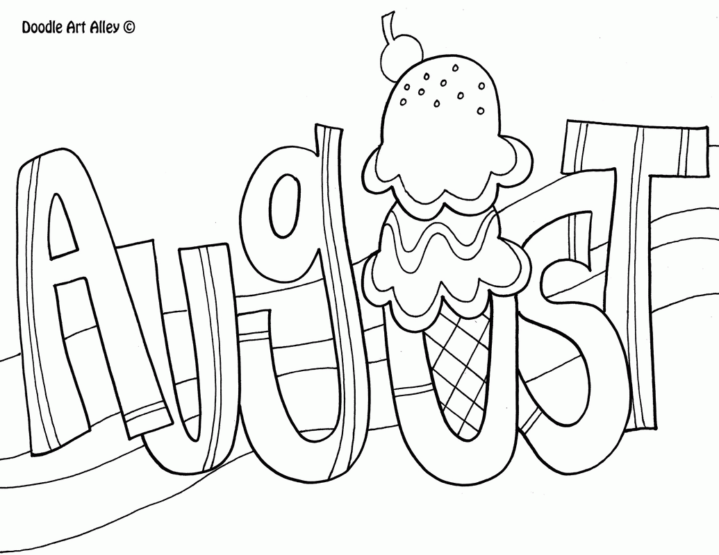 Months Of The Year Coloring Pages Coloring Home