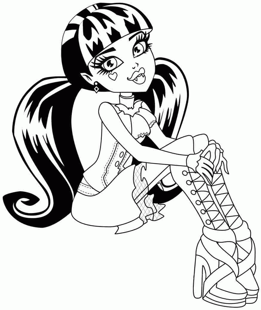 Monster High Coloring Pages Pdf - Coloring Home