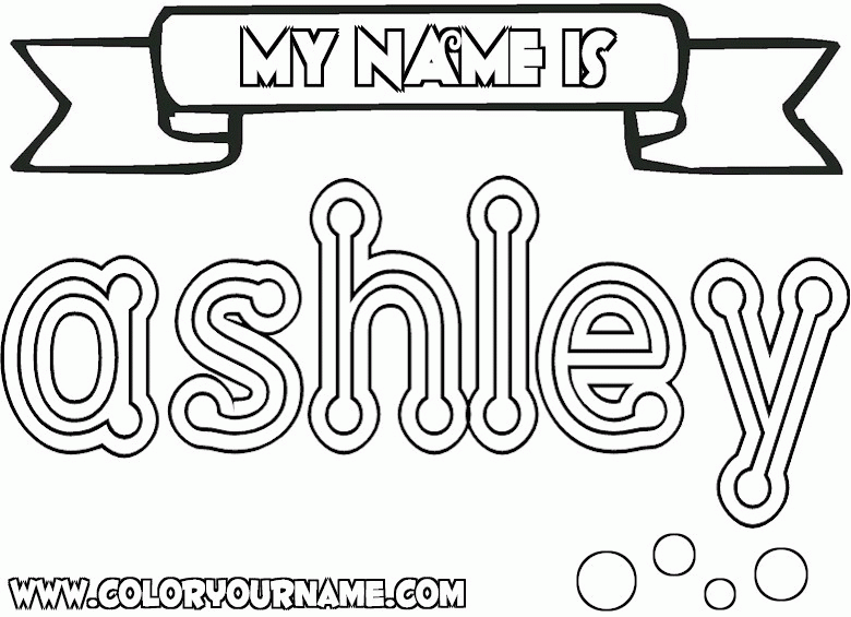 Coloring Pages Girls Names: Ashley