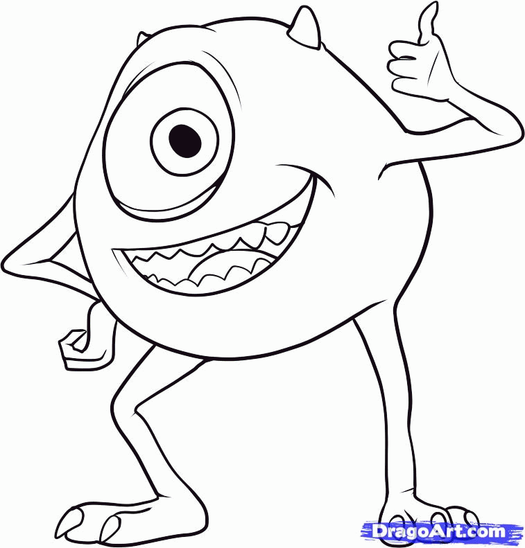 Baby Mike Wazowski Coloring Pages - Coloring Page