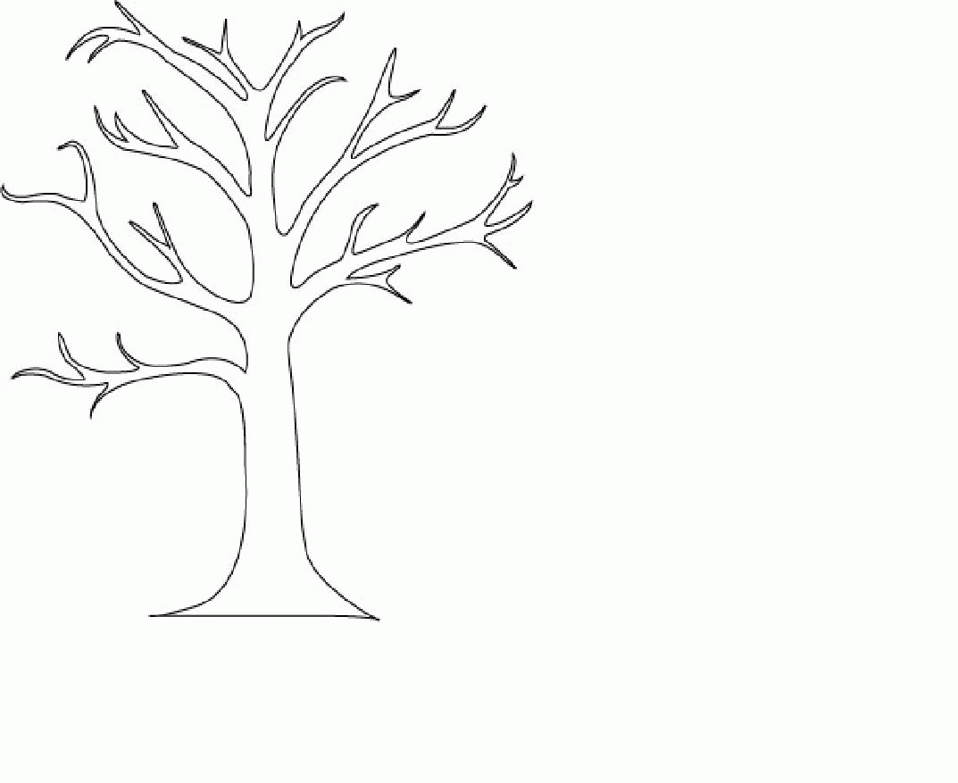 Coloring Page Winter Tree - Coloring Page