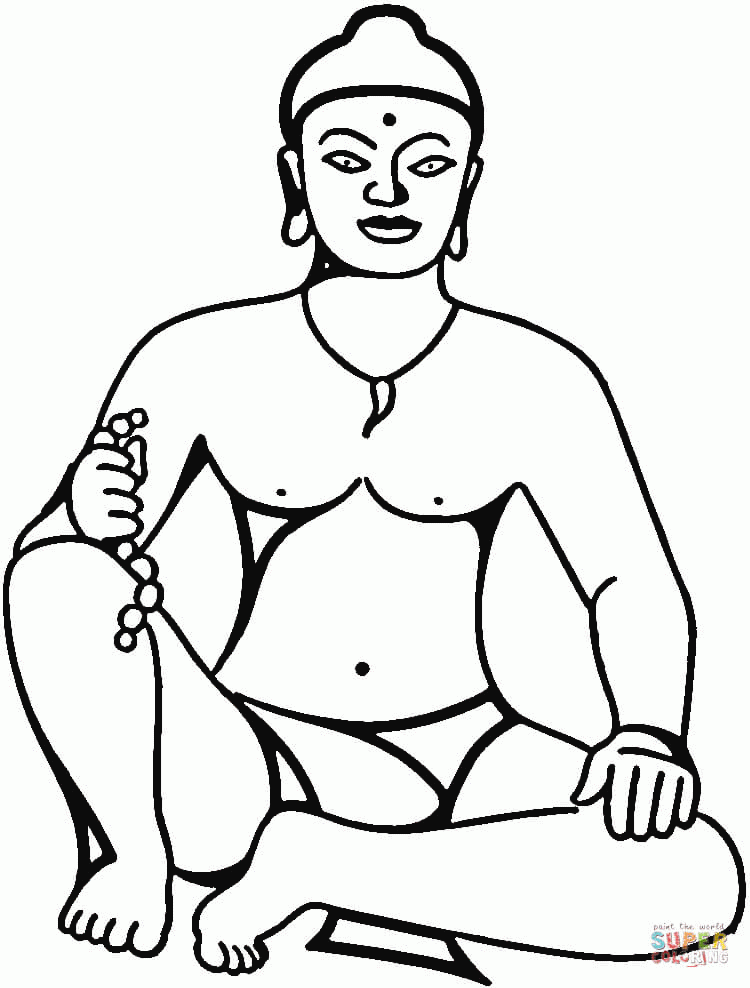 Buddha coloring page | Free Printable Coloring Pages