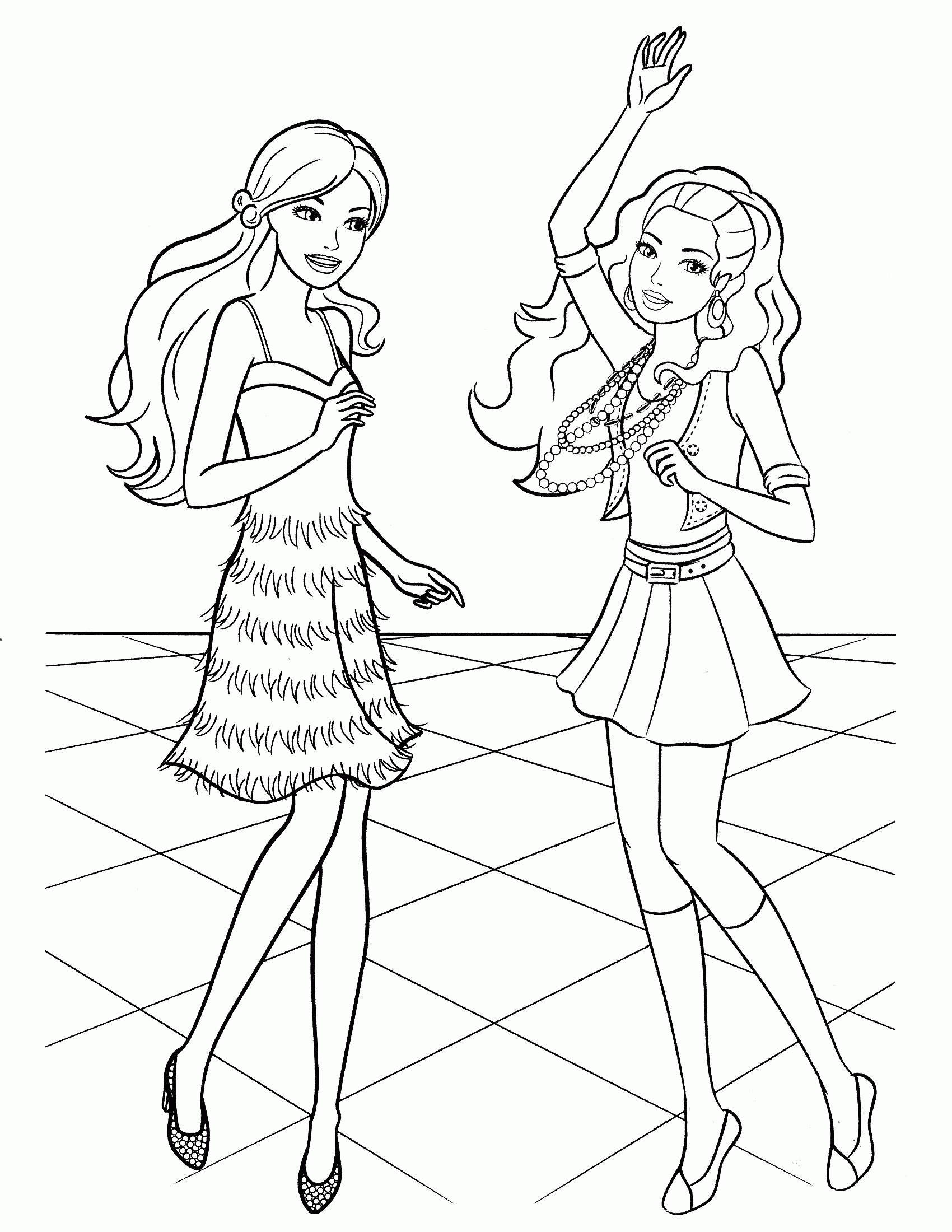 Barbie Images Coloring Pages Coloring Home