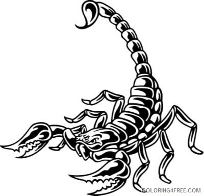 Scorpion Coloring Pages scorpion best Msky1n Printable Coloring4free -  Coloring4Free.com