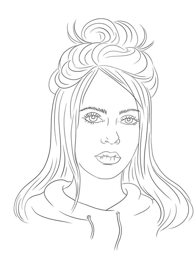 10 Best Free Printable Billie Eilish Coloring Pages for Kids