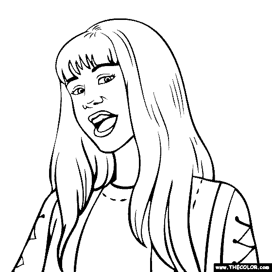 Young Miley Cyrus Coloring Page