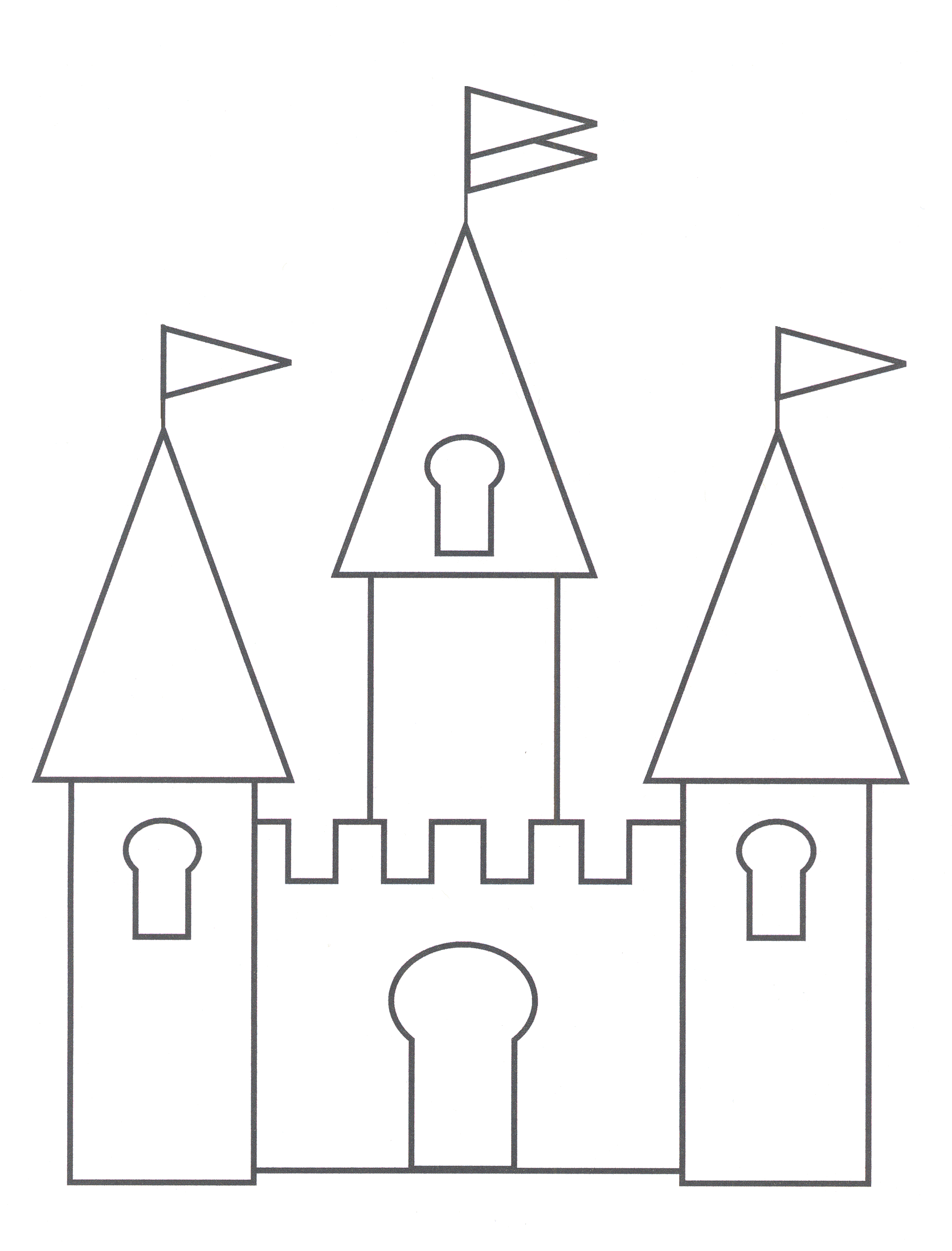 Castle Coloring Page Printable - Coloring Page