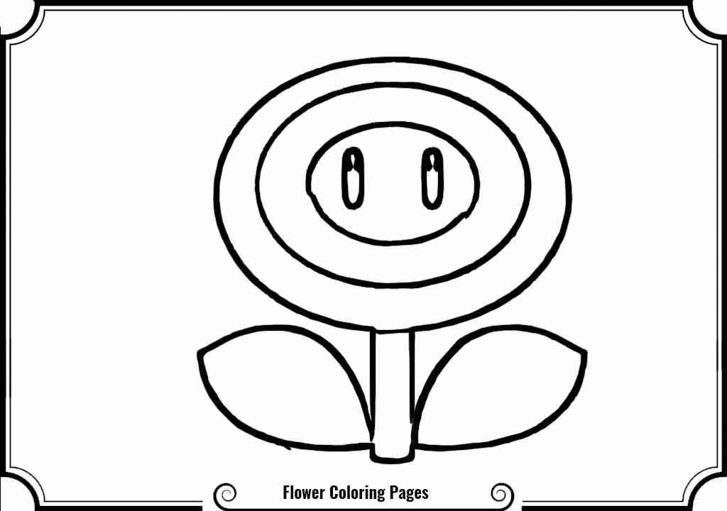Mario Fire Flower Coloring Pages | Cooloring.com