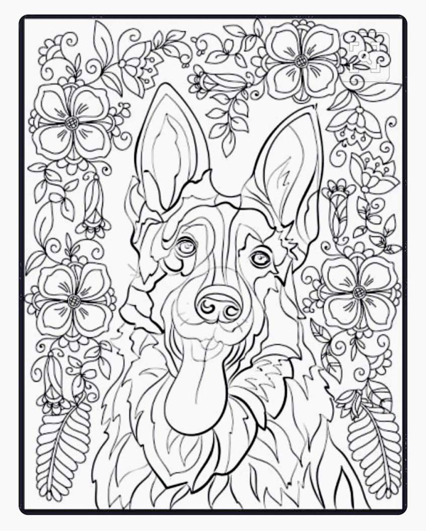 Top Coloring Pages: German Shepherd Coloring Books Dog Just ...