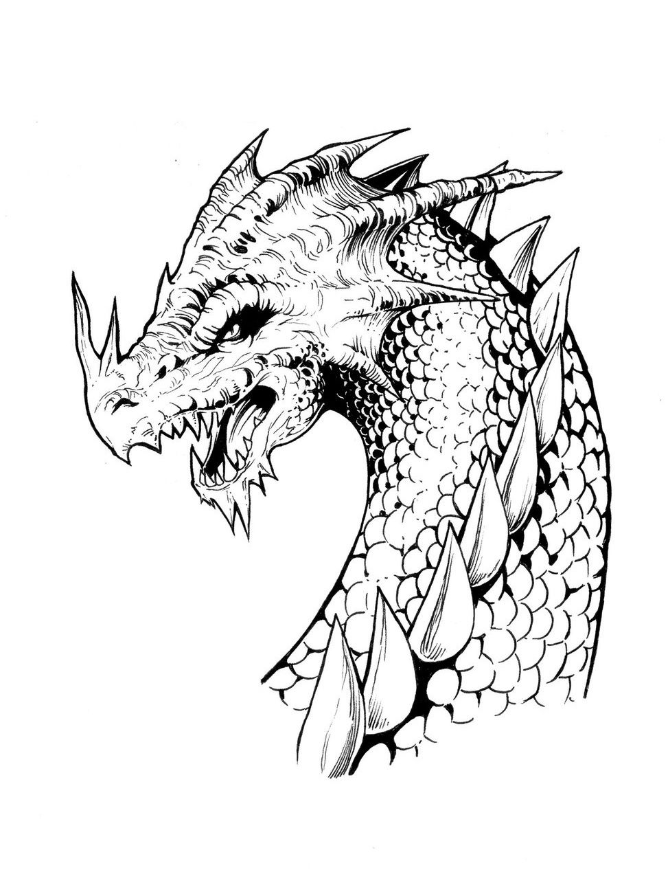 Pictures Of Dragons Faces - Coloring Home