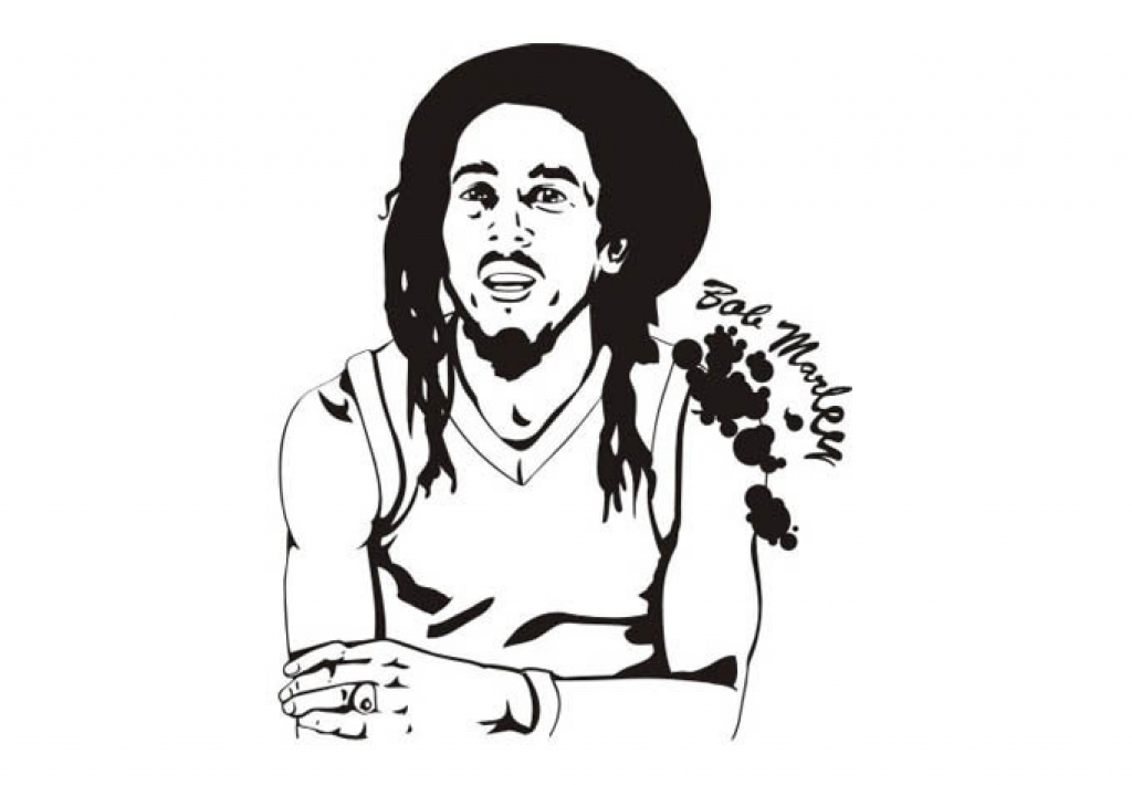 Bob Marley Coloring Pages intended to Really encourage in coloring ...
