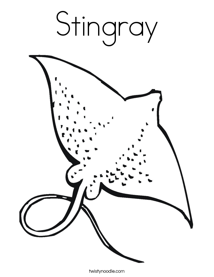 Stingray Coloring Page - Twisty Noodle