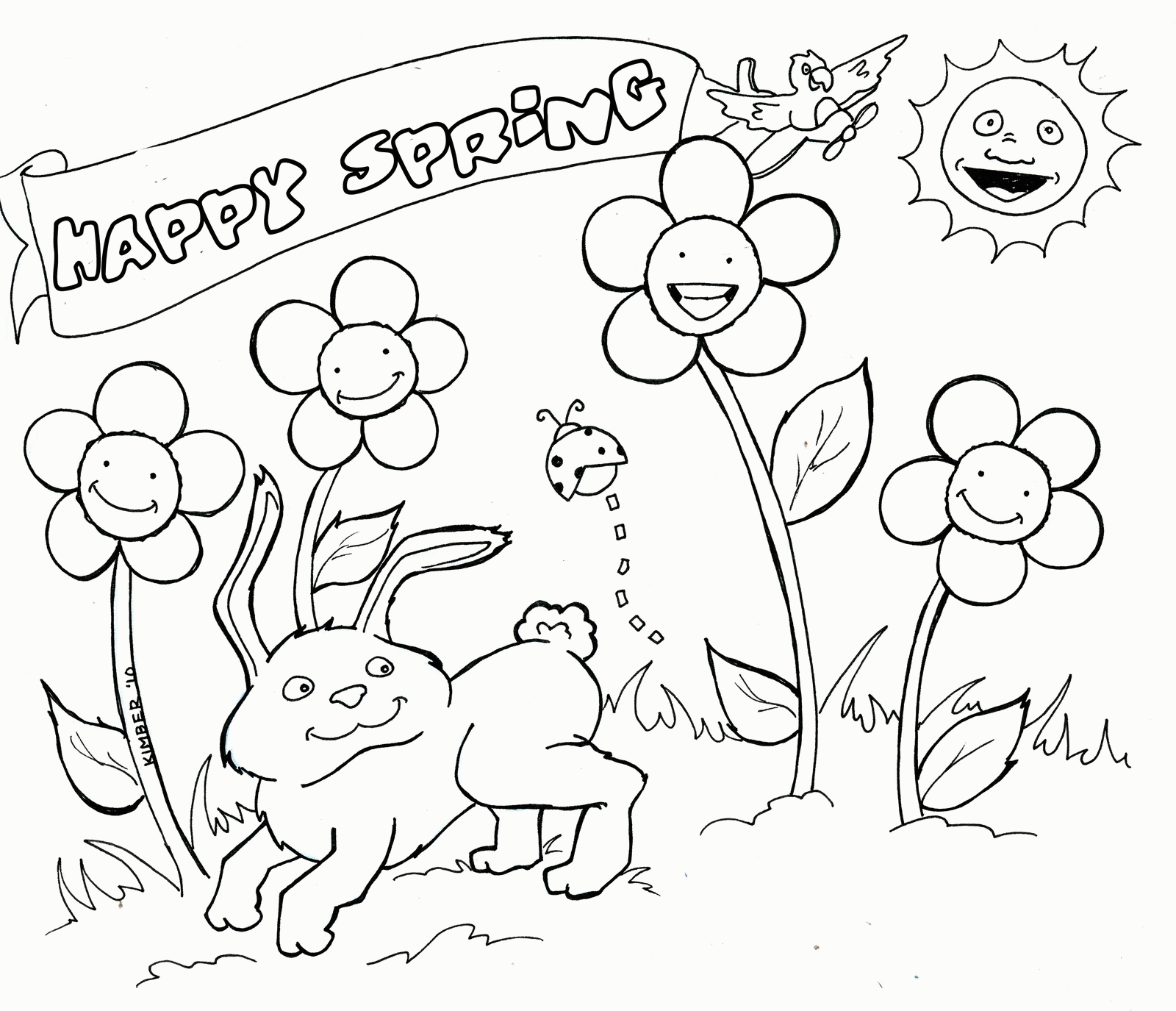 Collect Printable Coloring Sheets For Spring Coloring Pages Images ...