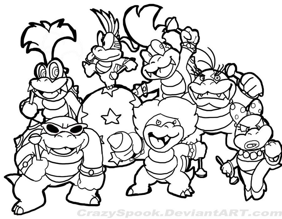 Mario bros coloring pages to download and print for free