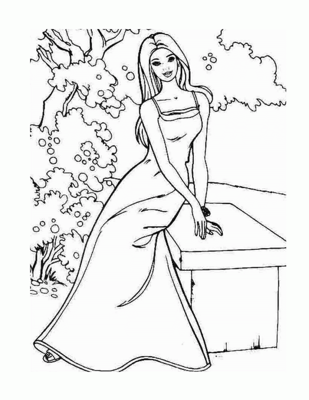 Barbie Ballerina Printable Coloring Pages - Coloring Page