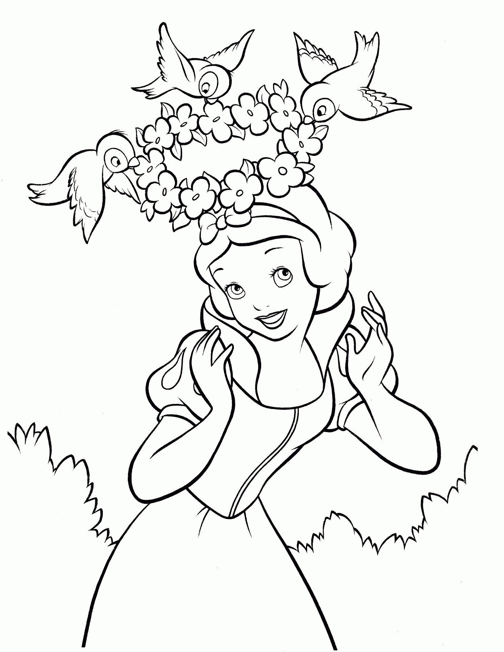 Disney Princess Snow White And Prince Coloring Pages: Princess ...