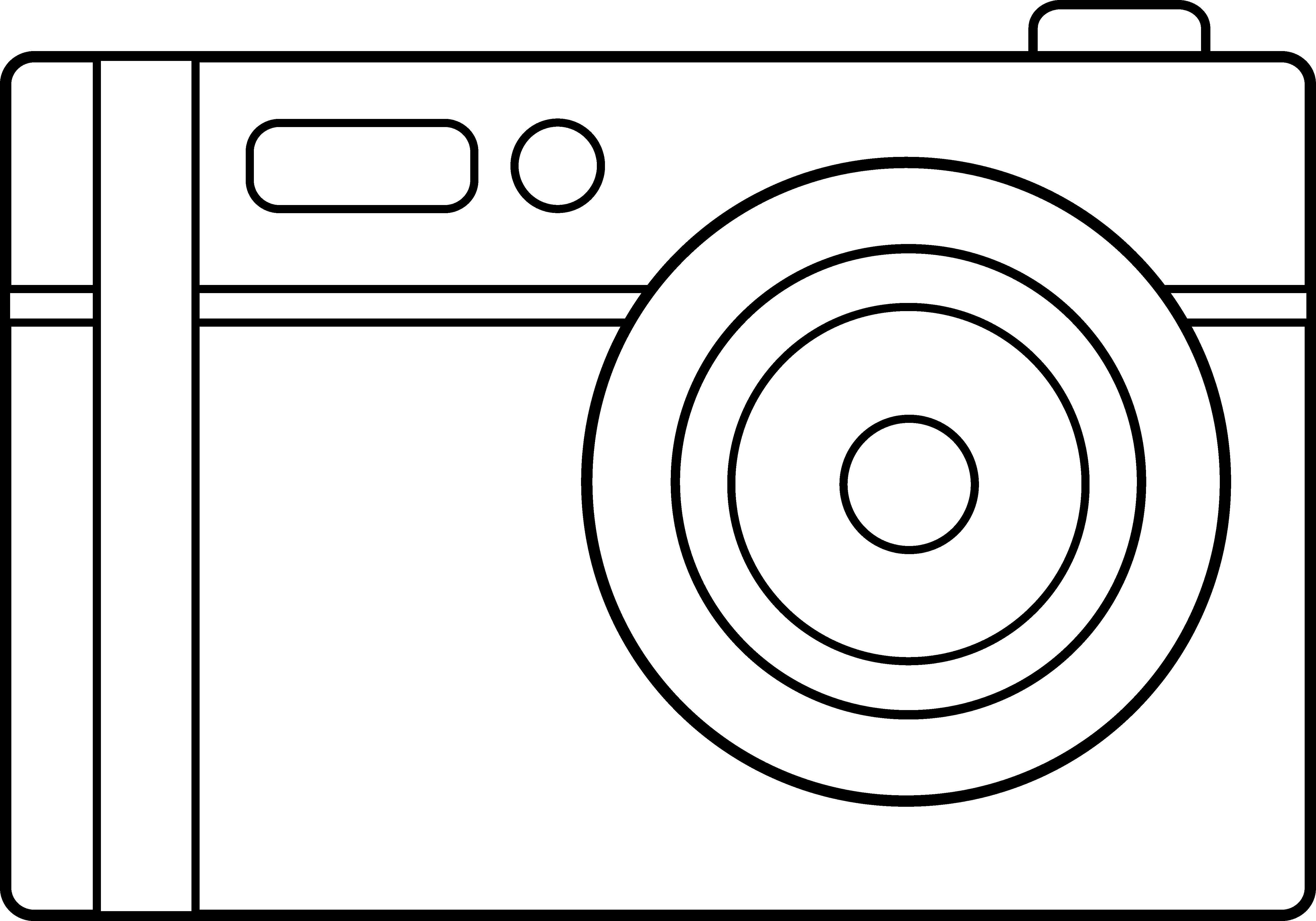Cartoon Camera Coloring Page - Coloring Pages For All Ages