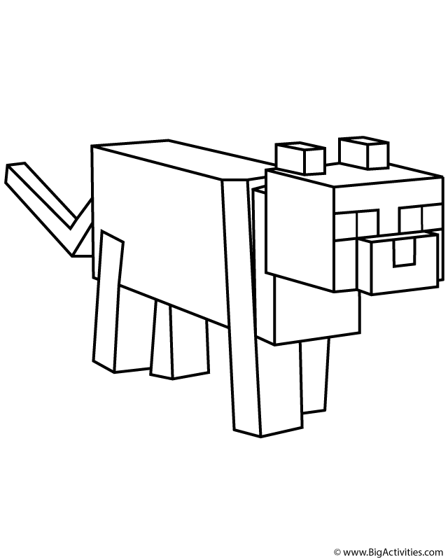 Ocelot - Coloring Page (Minecraft)