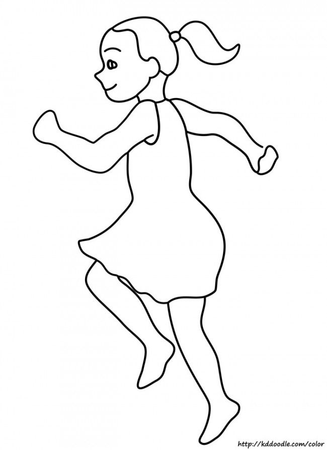 Free Printable Jumping and Jogging Coloring Page