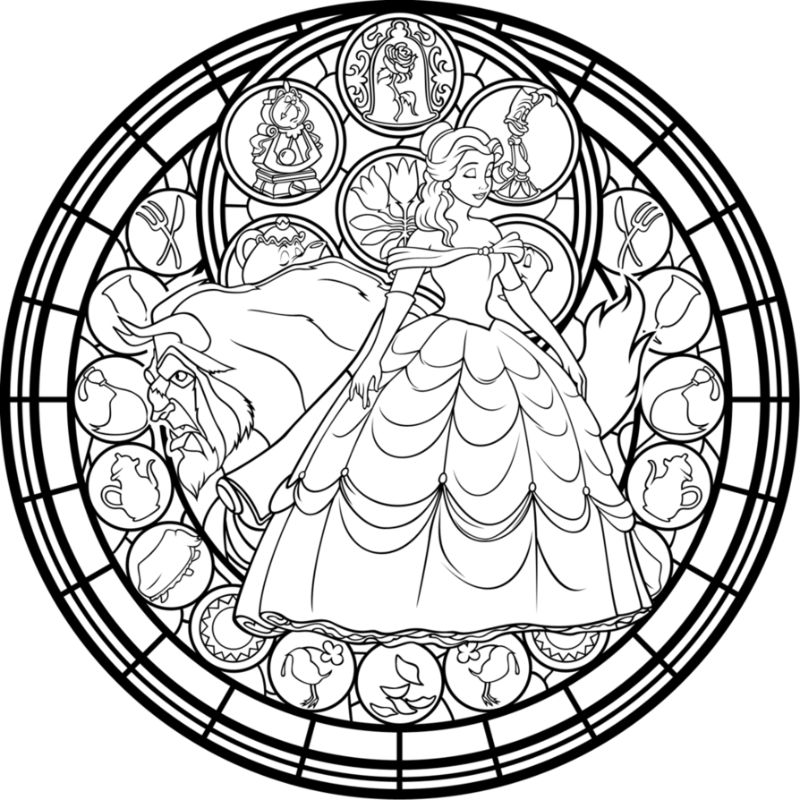 Stained Glass Cross Coloring Pages - HiColoringPages