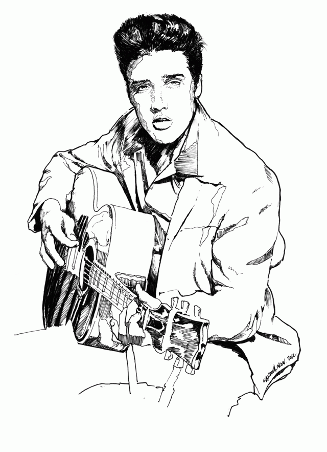 Elvis Presley Coloring Pages Coloring Home