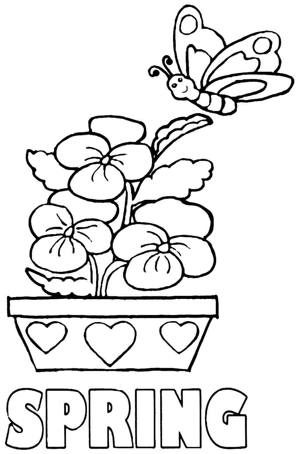 Free Coloring Pages Spring Season Coloring Home