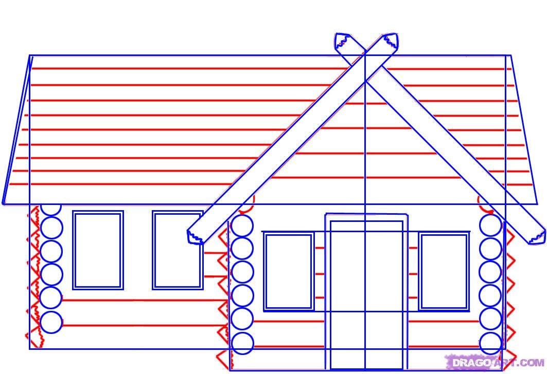 Log Cabin Coloring Page - ClipArt Best
