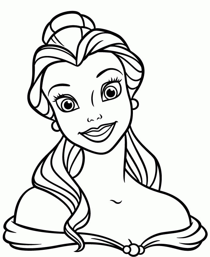 How To Draw Belle Colouring Pages | Deliyazar.com