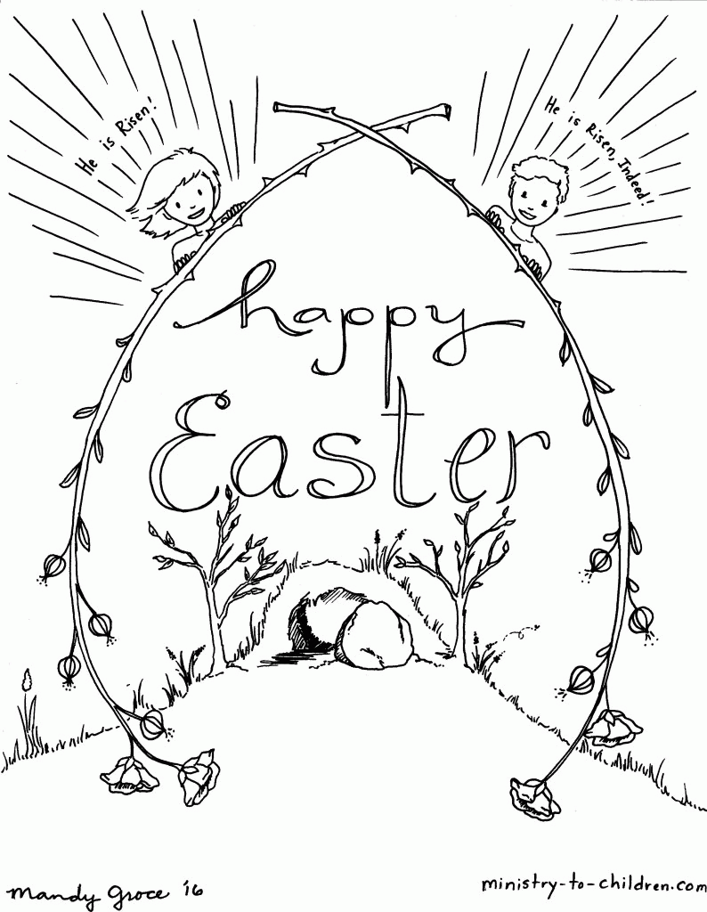 Easter Coloring Pages For Sunday School Coloring Home