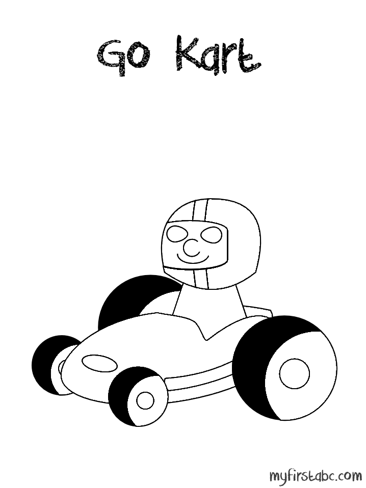 Go Kart Colouring Pictures 118