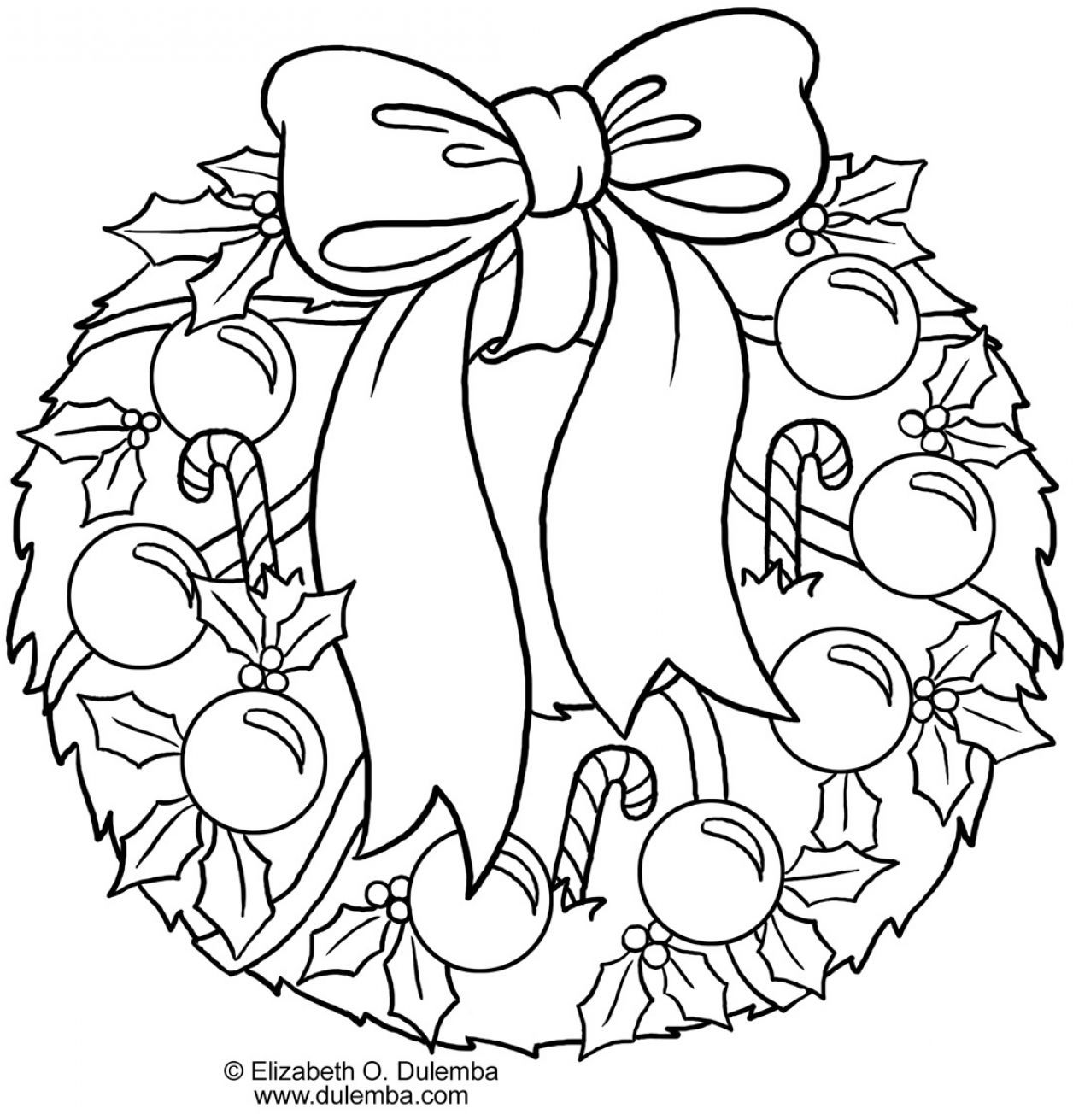 Printable Christmas Holly Coloring Pages - Coloring Home